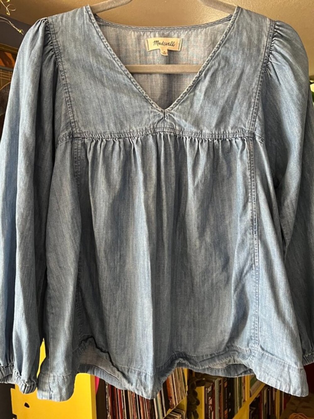 Madewell Faded Denim Popover Cotton/Lyocell Medium GUC